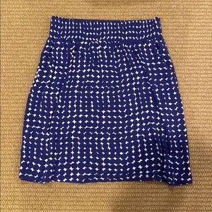 Boden mini skirt blue white smocked waist